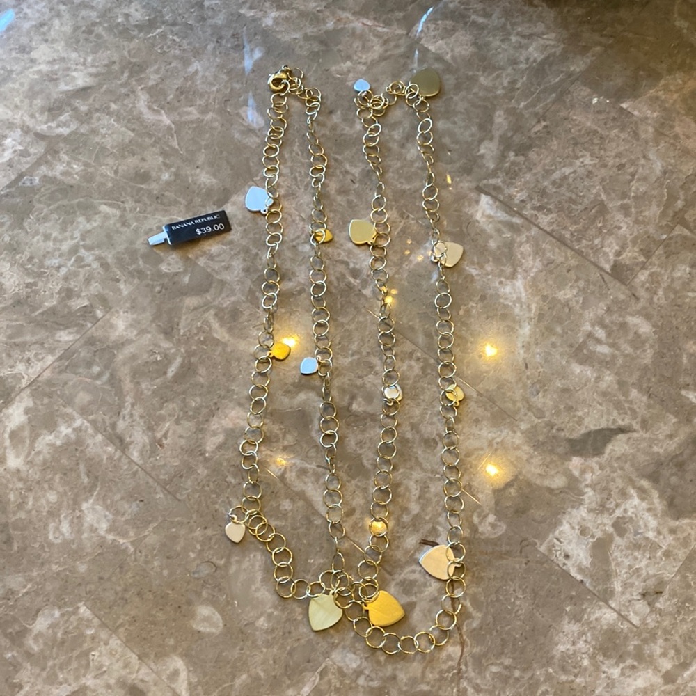 Long Gold Link Necklace